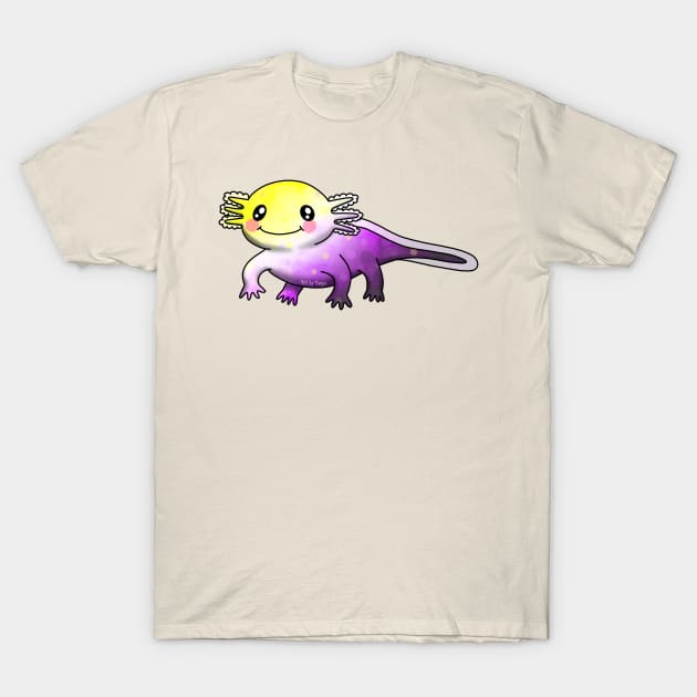 Little, nonbinary axolotl T-Shirt by Art by Veya
